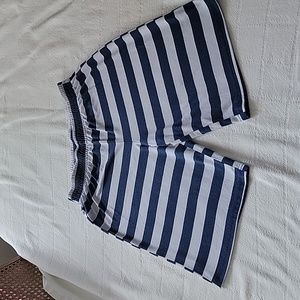 Boy's Cat & Jack Pullup Shorts,  Color Blue and White Stripes, Size L 12/14